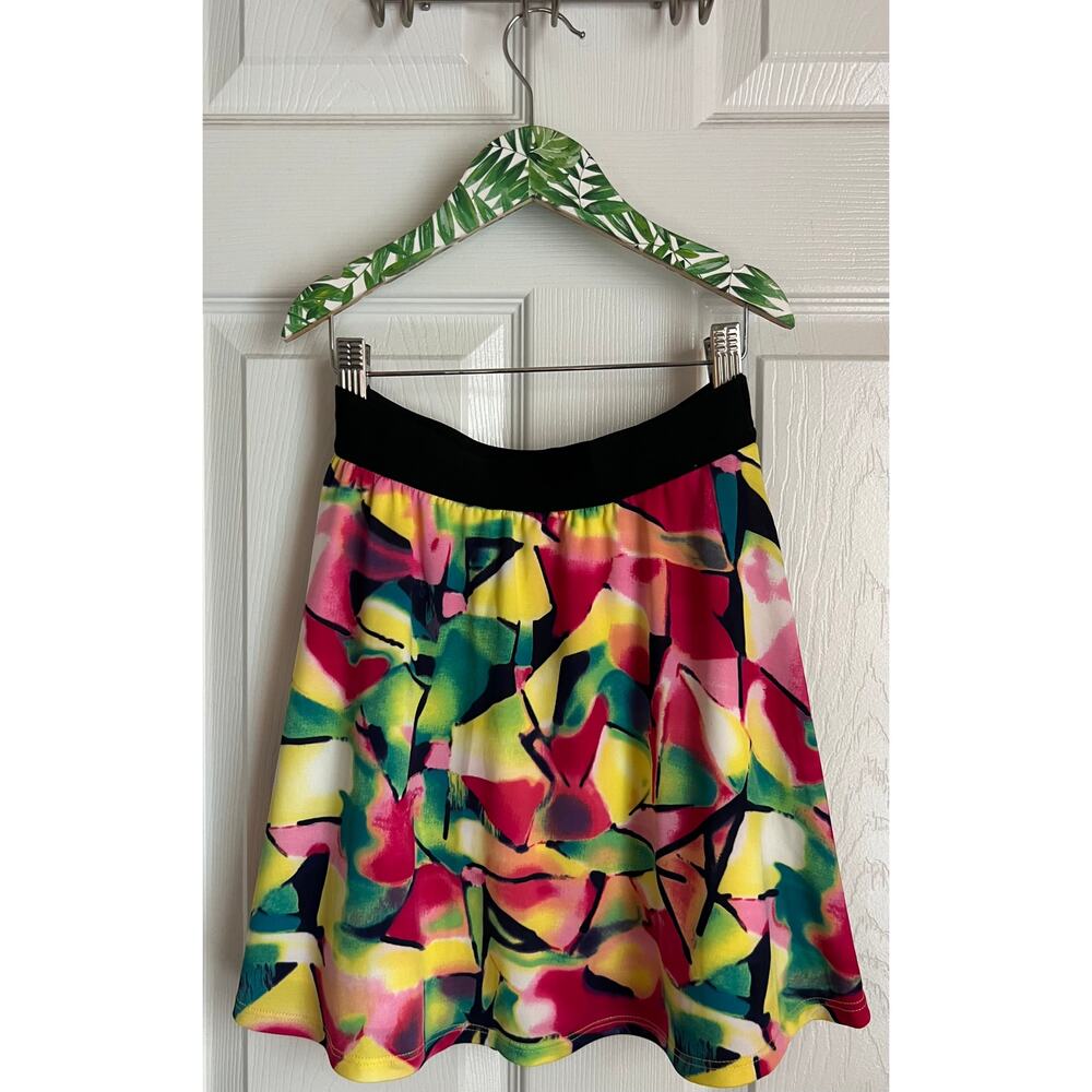 Kidpik Girls Pull On Abstract Print Skater Skirt sz S